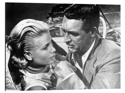 Alumiinitaulu Cary Grant and Grace Kelly - To Catch a Thief