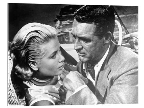 Quadro em plexi-alumínio Cary Grant and Grace Kelly - To Catch a Thief