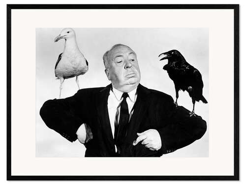 Inramat konsttryck Alfred Hitchcock, The Birds II