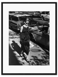 Gerahmter Kunstdruck Frühstück bei Tiffany Straßenszene