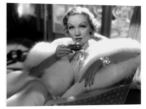 PVC-taulu Marlene Dietrich in White