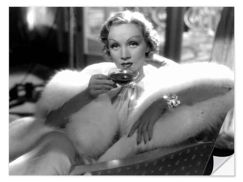 Autocolante decorativo Marlene Dietrich in White