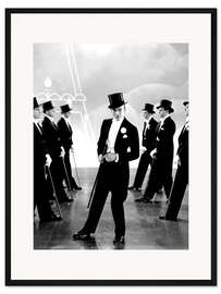 Gerahmter Kunstdruck Fred Astaire mit Zylinder