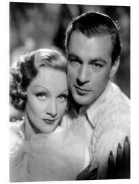 Akrylbilde Marlene Dietrich and Gary Cooper