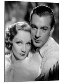 Cuadro de aluminio Marlene Dietrich y Gary Cooper