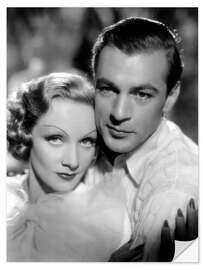 Wandsticker Marlene Dietrich und Gary Cooper