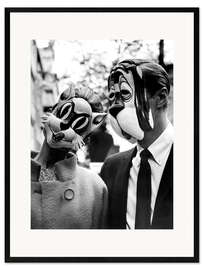 Ingelijste kunstdruk Breakfast at Tiffany's, Cat and Dog Mask