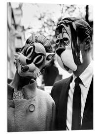 Stampa su plexi-alluminio Breakfast at Tiffany&#039;s, Cat and Dog Mask