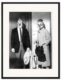 Gerahmter Kunstdruck Frühstück bei Tiffany, Audrey und George