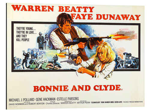 Aluminium print Bonnie and Clyde