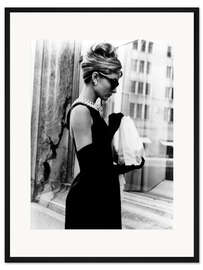 Gerahmter Kunstdruck Audrey Hepburn - Frühstück bei Tiffany