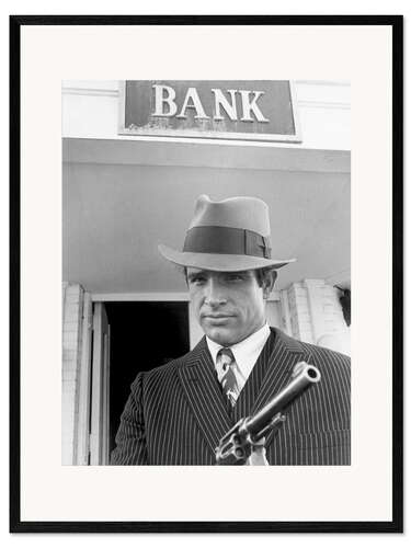 Framed art print Bonnie und Clyde, Warren Beatty