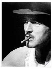 Adesivo murale Paul Newman With Cigar