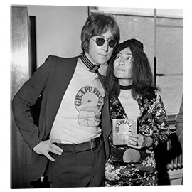 Tableau en verre acrylique Yoko Ono et John Lennon