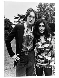 Gallery print John Lennon with his wife Yoko Ono