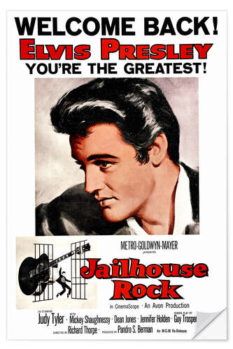 Selvklebende plakat Elvis Presley - Jailhouse Rock