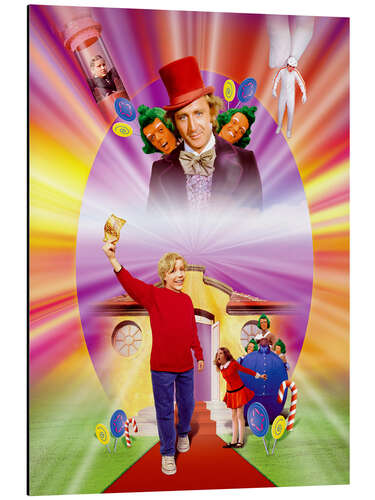 Quadro em alumínio Willy Wonka and the Chocolate Factory