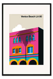 Gerahmter Kunstdruck Venice Beach LA 80