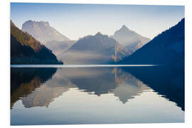 Tableau en PVC Lever du soleil au lac Traunsee