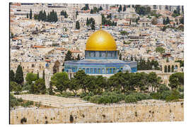 Alubild Blick vom Ölberg in Jerusalem