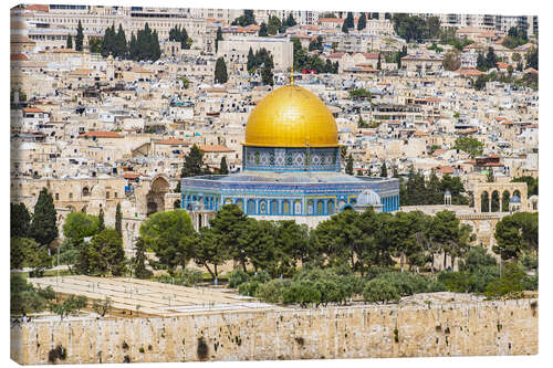 Canvas-taulu View from the Mount of Olives in Jerusalem