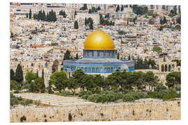 Foam board print View from the Mount of Olives in Jerusalem