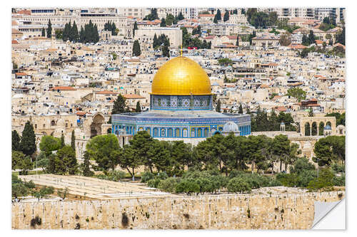 Naklejka na ścianę View from the Mount of Olives in Jerusalem