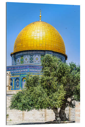 Gallery print Dome of the Rock with olive tree