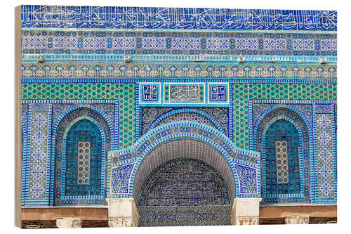 Wood print Pattern of the Dome of the Rock II