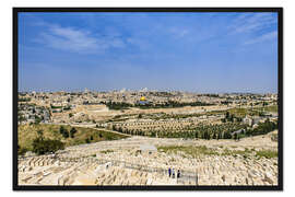 Gerahmter Kunstdruck Blick über Jerusalem