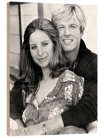 Quadro de madeira Barbra Streisand e Robert Redford