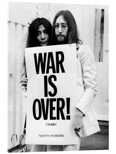 Acrylglas print Yoko & John - War is over!