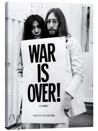 Canvas print Yoko & John - War is over!