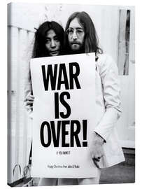 Lienzo  Yoko &amp; John - War is over!
