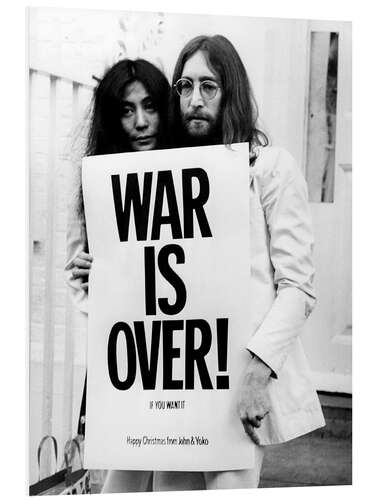 Foam board print Yoko & John - War is over!