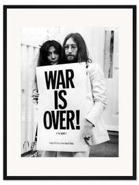 Gerahmter Kunstdruck Yoko &amp; John - War is over!