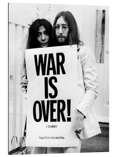 Tableau en plexi-alu Yoko & John - War is over !