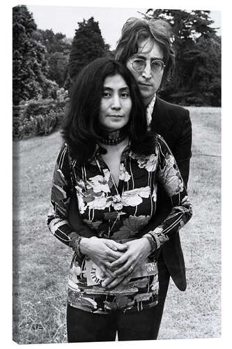 Leinwandbild John Lennon und Yoko Ono