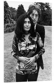 Hartschaumbild John Lennon und Yoko Ono