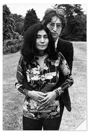 Selvklebende plakat John Lennon und Yoko Ono