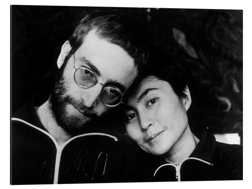 Aluminiumsbilde John Lennon and Yoko Ono