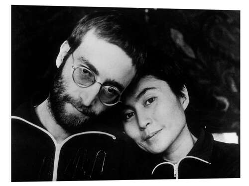 Foam board print John Lennon and Yoko Ono