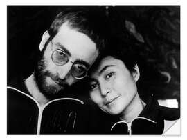 Selvklebende plakat John Lennon and Yoko Ono