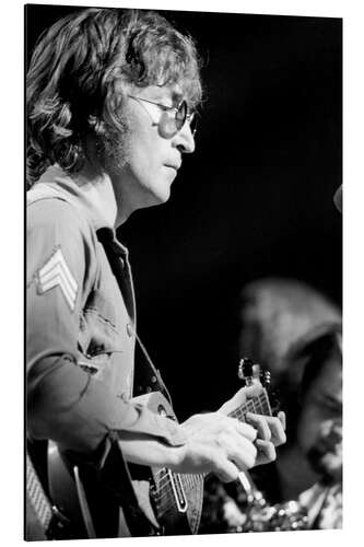 Aluminium print John Lennon, charity concert in New York