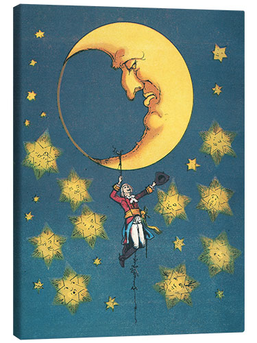 Tableau sur toile Le baron de Münchhausen et la Lune