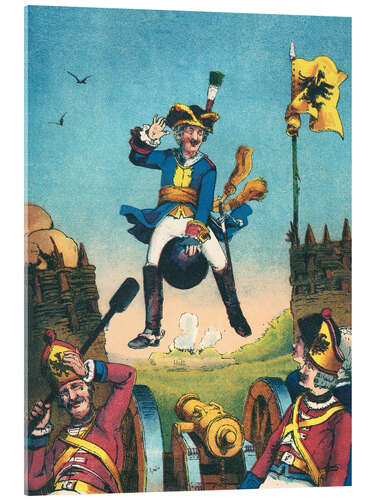 Tableau en verre acrylique Les Aventures du baron de Münchhausen