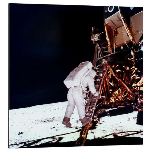 Aluminium print Edwin "Buzz" Aldrin on the moon