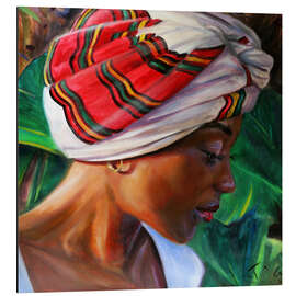 Magnettafel Frau mit äthiopischem Kopftuch