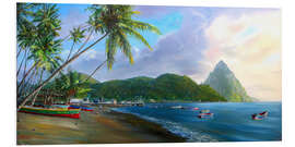 Foam board print Soufriere Beach