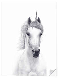 Wall sticker White unicorn